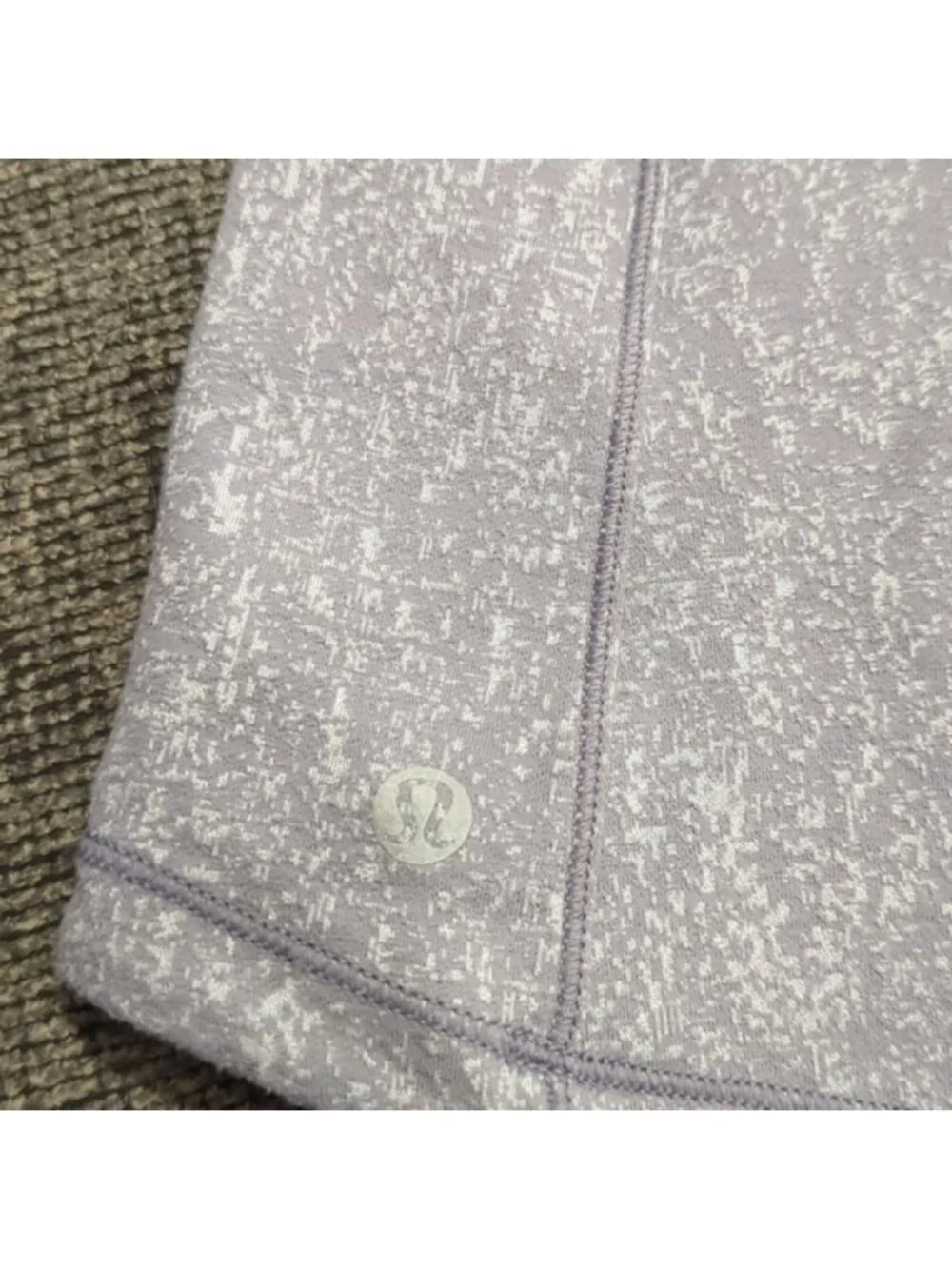 Lululemon Outrun Long Sleeve Running Luon Suited Jacquard Arctic Grey Ice Grey